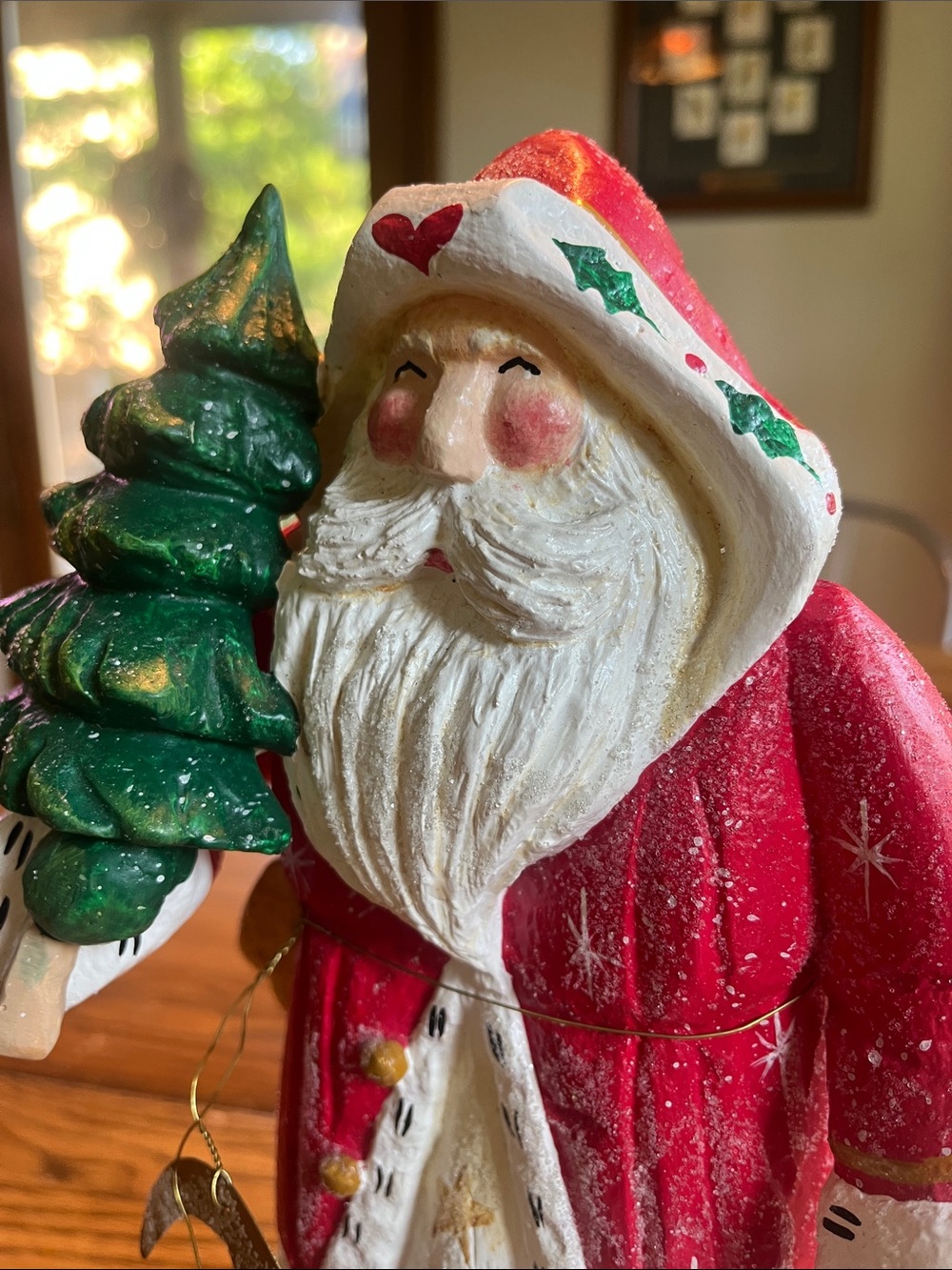House of Hatten Handcrafted Santa with Porch 🪿 Rare Find 2002 - Picture 9 of 17